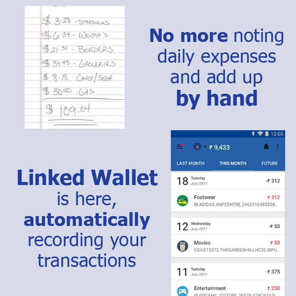 Linked wallet to bank account