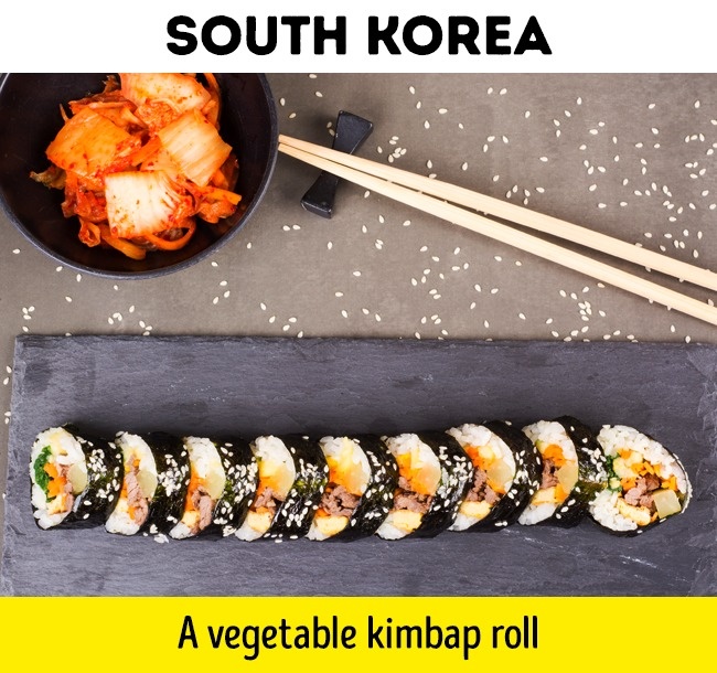 Kimbap roll in Korea