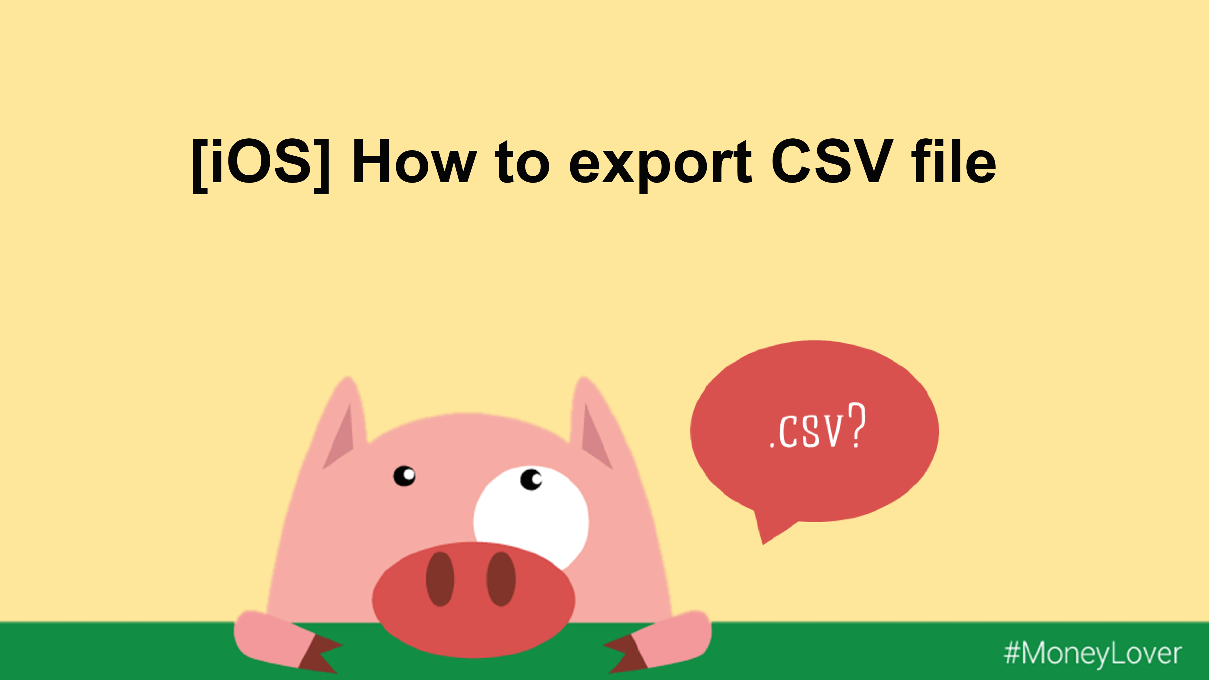 [iOS] How to export CSV file