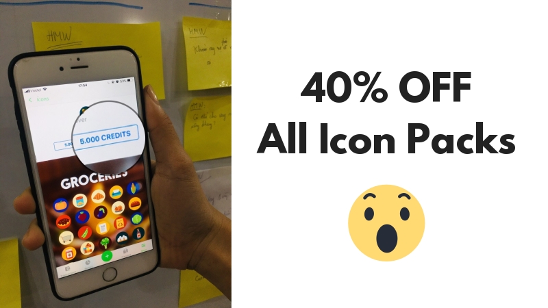 Get all awesome icon packs with 40% OFF