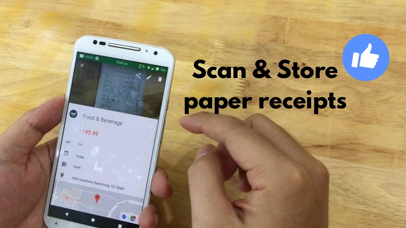 Manage paper receipts