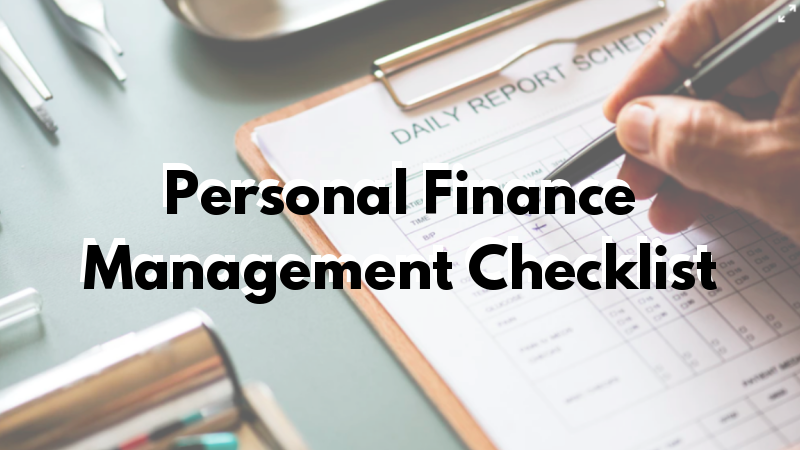 Personal Finance Management Checklist